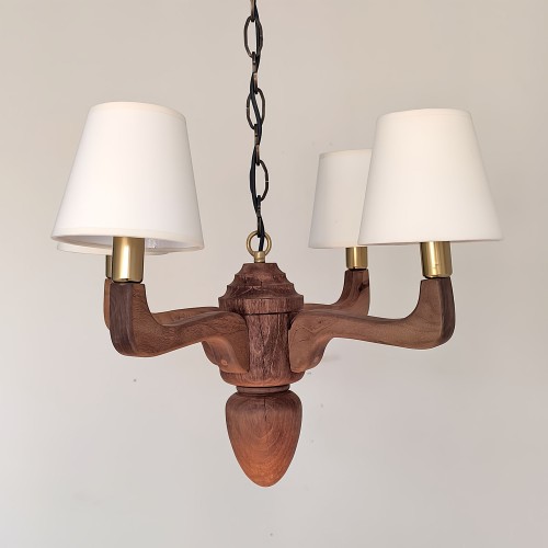 Sycamore Heritage – Pirinç Detaylı 4 Kollu Çınar Avize